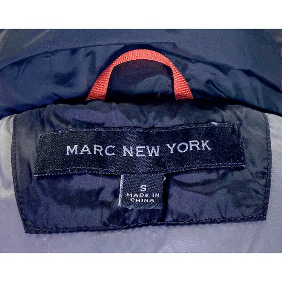 Marc New York Down Feather 8 Pockets Black Zip High Collar Puffer Coat - Picture 7 of 11